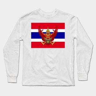 Thailand coat of arms flag Long Sleeve T-Shirt